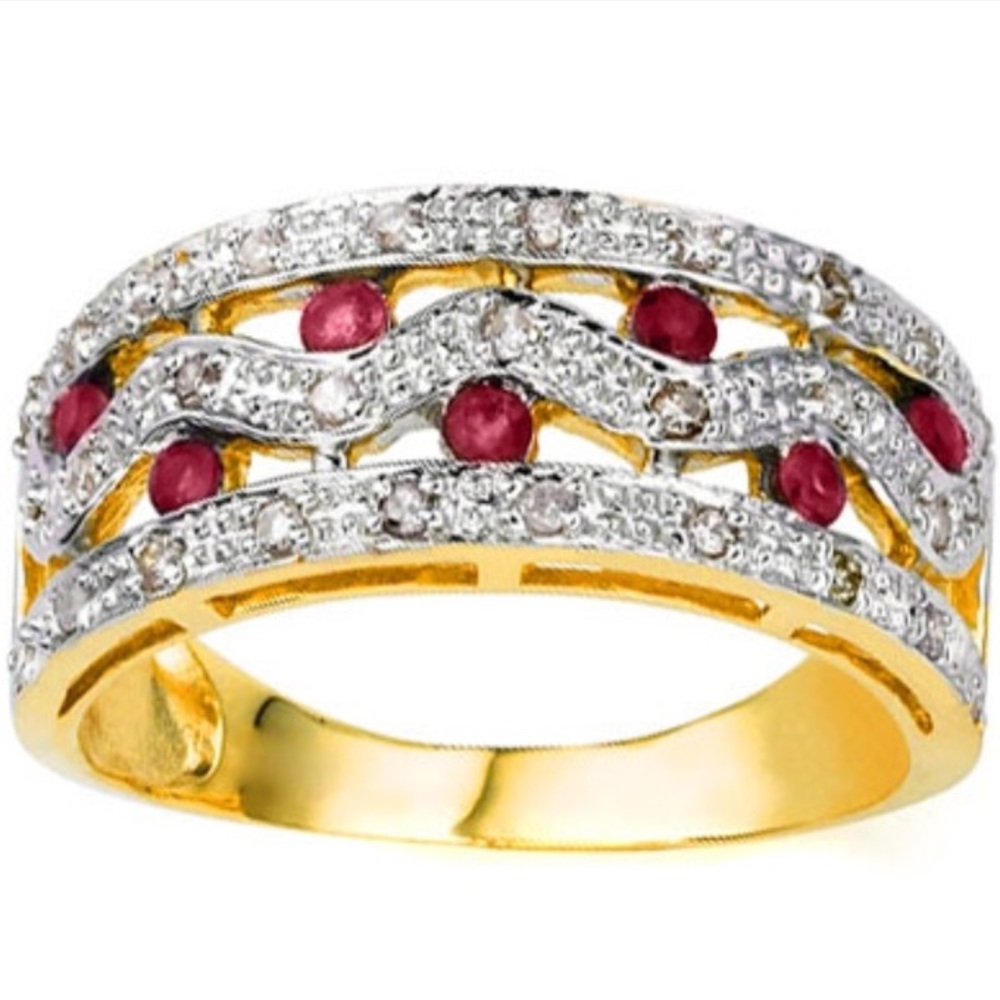 Ruby and diamond ring
